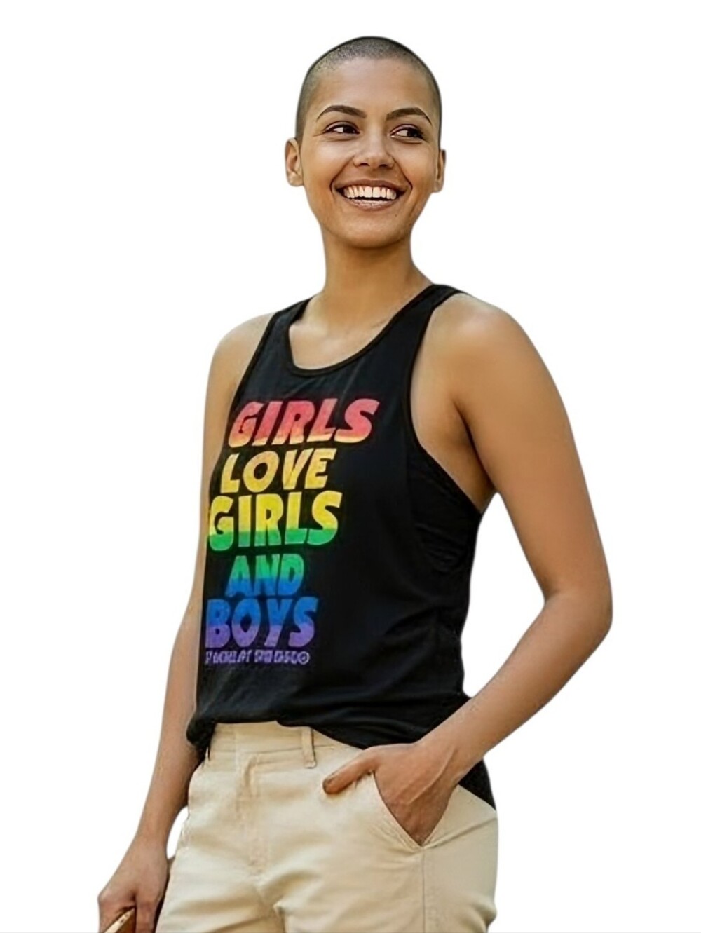 Panic At The Disco Black Tank Top Pride Rainbow GIRLS LOVE GIRLS AND BOYS  XS S